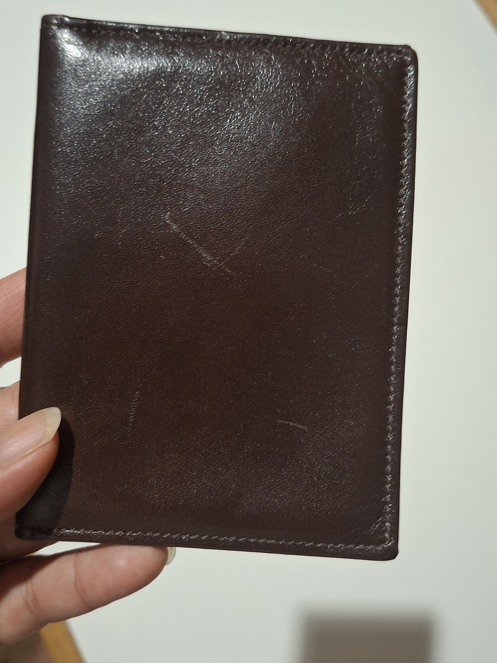 Ferree Vintage Dark Brown Genuine Leather Folding Card Holder / Wallet